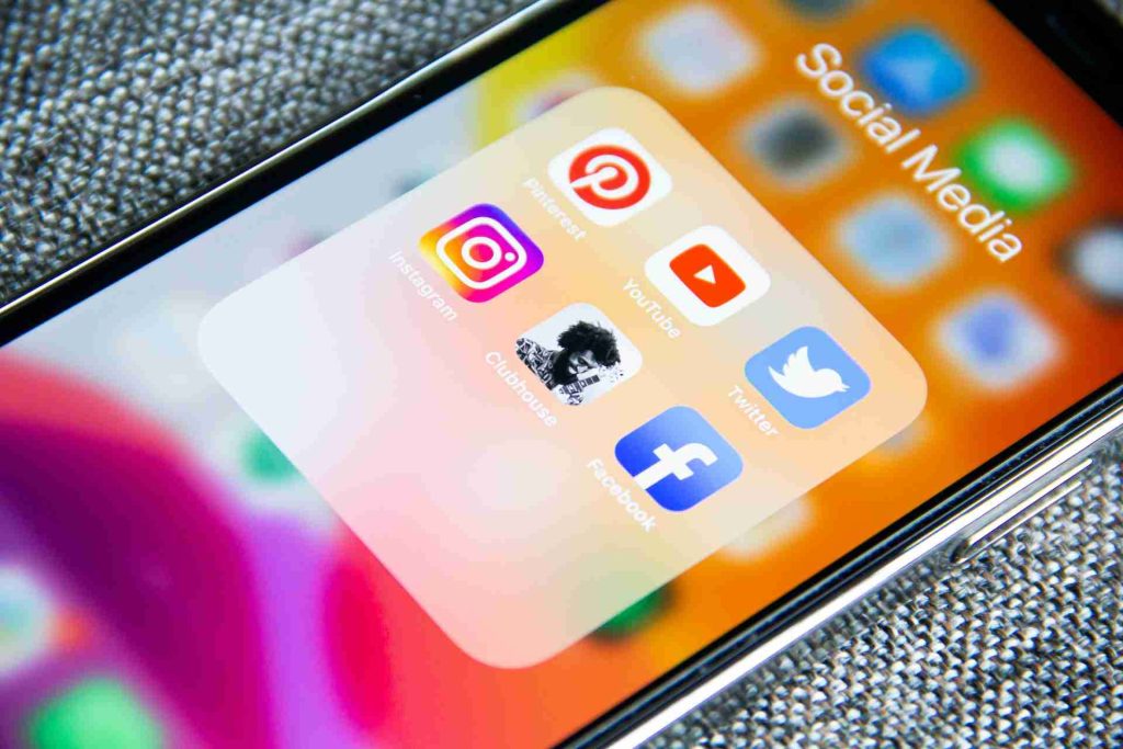 A close-up picture of social media apps