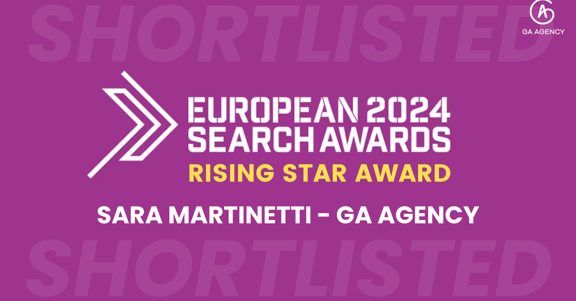 Sara Martinetti, Senior Project Manager at GA, Nominated for Rising Star Award