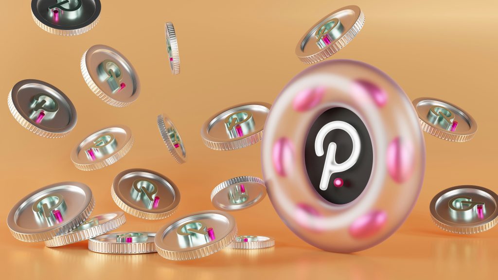 Pinterest logo and several coins falling