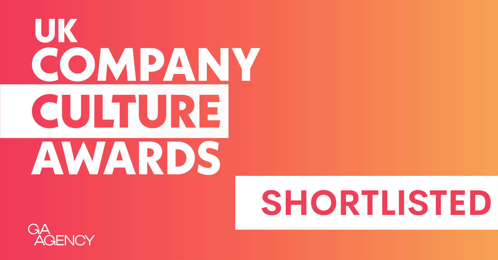GA Agency Shortlisted for the UK Company Culture Awards 