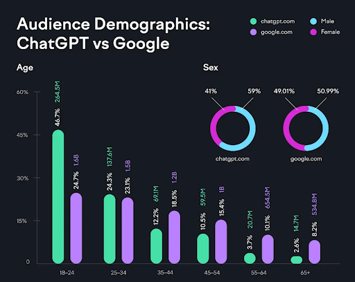Chat GPT VS Google's Demographics