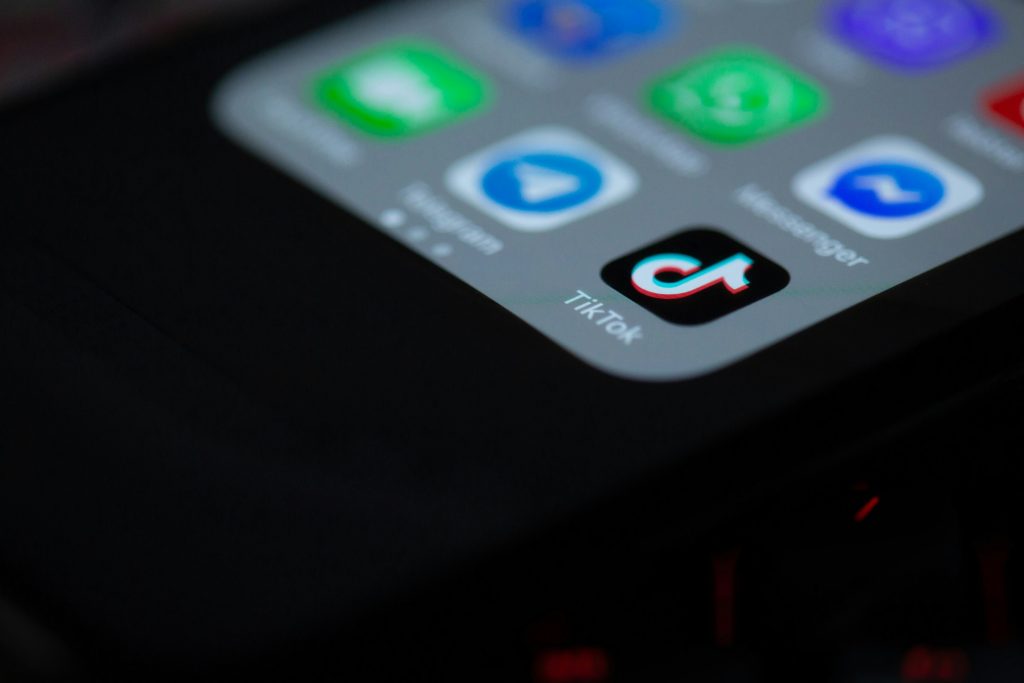 phone with tiktok app icon